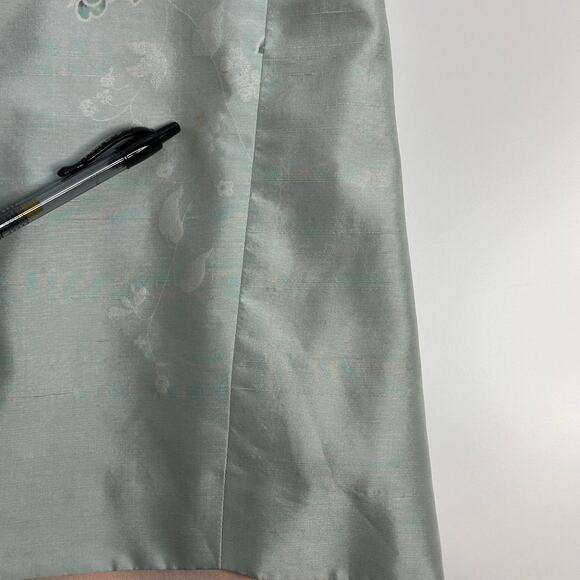 Ann Taylor 100% Silk Mint Green Floral Sleeveless Sheath Dress Womens Size 2 - Picture 11 of 12